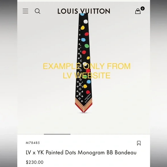 Kusama dot Bag scarf bandeau that resembles the LV X Kusama 2023 Painte⦠- Picture 2 of 4